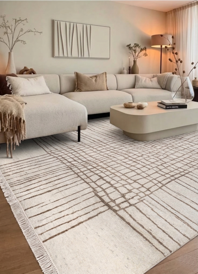 LIVING CON ALFOMBRA NATURAL
