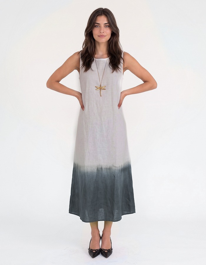 VESTIDO BLANCO Y GRIS 2
